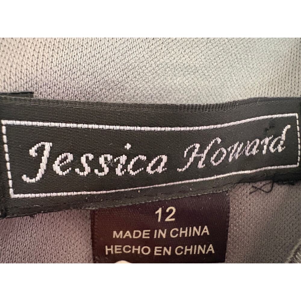 Jessica Howard size 12 special occasion dress in silver-gray - Picture 4 of 10